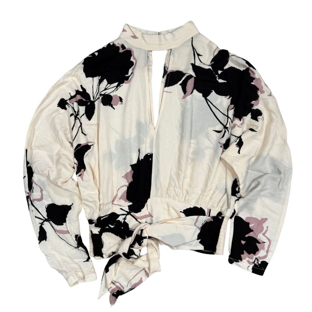 Free People Say You Love Me Blouse - Ivory Combo, L, NWOT